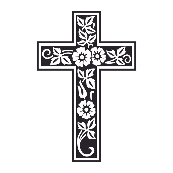 FLORAL CROSS 015