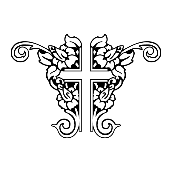 FLORAL CROSS 025