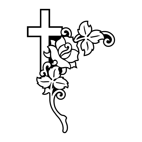 FLORAL CROSS 030