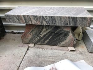 Rainbow Red Pedestal Style Bench