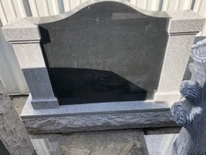 Classic Gray & Absolute Black Companion Upright Monument