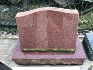 Sentinel Red Granite Slant & Base