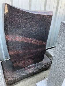 Lava Red Granite Individual Upright Monument