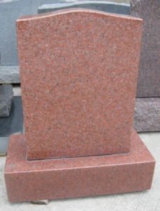 Wausau Red Granite Upright Monument (ISU 87)