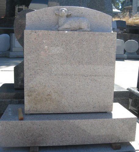 Champagne Rose Granite Upright Monument