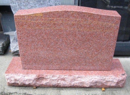 Imperial Red Granite Companion Upright Monument (ISU 63)