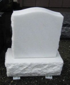 Crystal White Granite Individual Upright Monument (ISU 62)