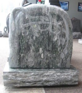 Ocean Green Granite Upright Monument