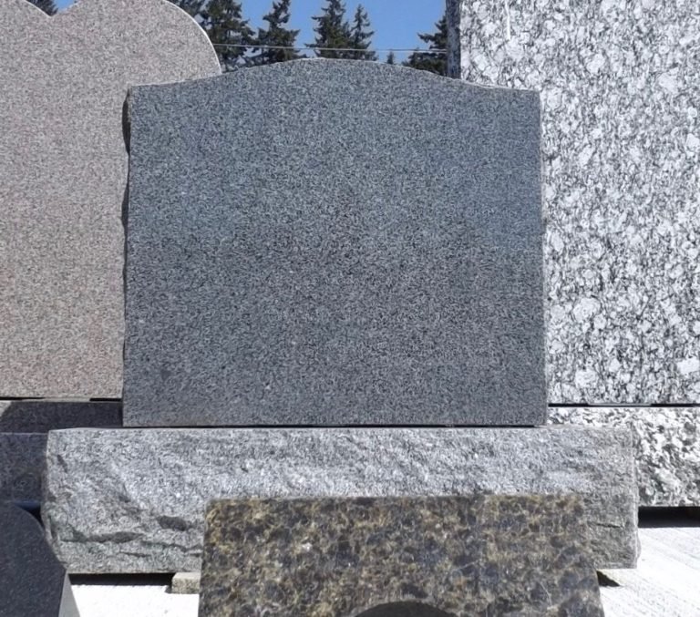 Classic Dark Gray Granite Upright Monument