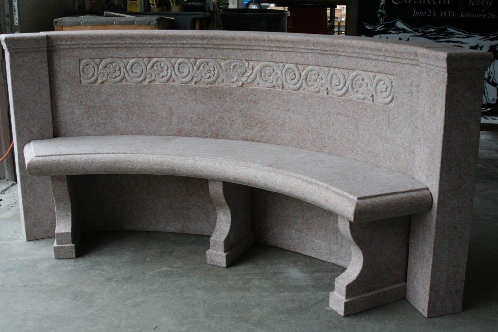 Pink Curved Bench